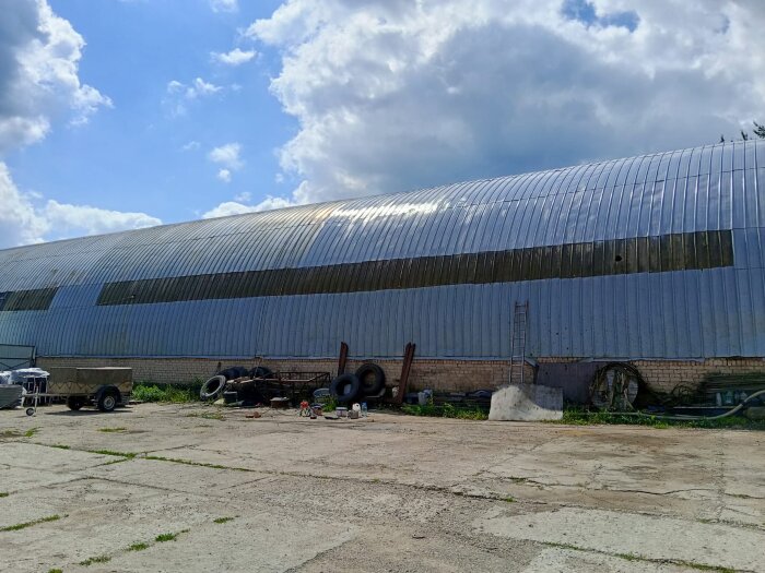 Ремонт и покраска ангаров, укрепление листов